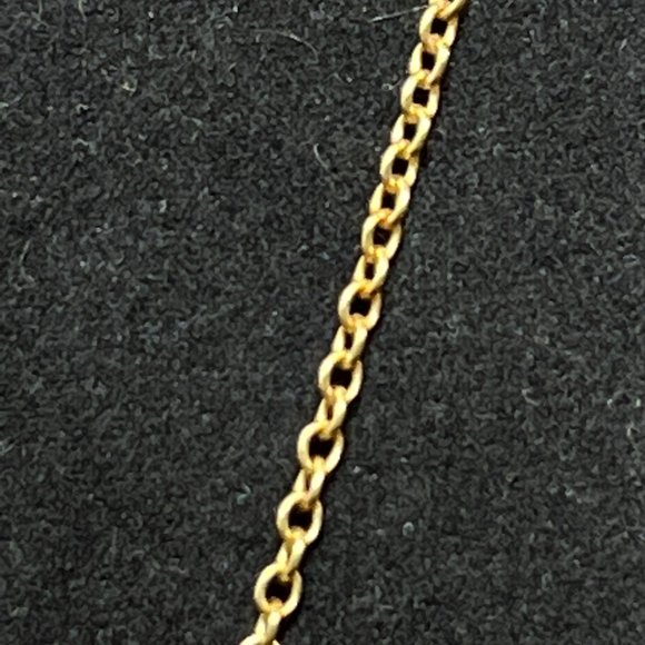 Vintage Kremnetz Gold Tone Cable Chain Necklace With Opal Pendant Signed (3980) - Picture 3 of 6